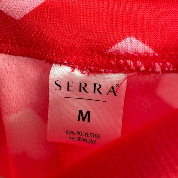 Serra Size Medium Leggings Red and Pink Hearts Print 95% Polyester 5% Spandex - Picture 3 of 3